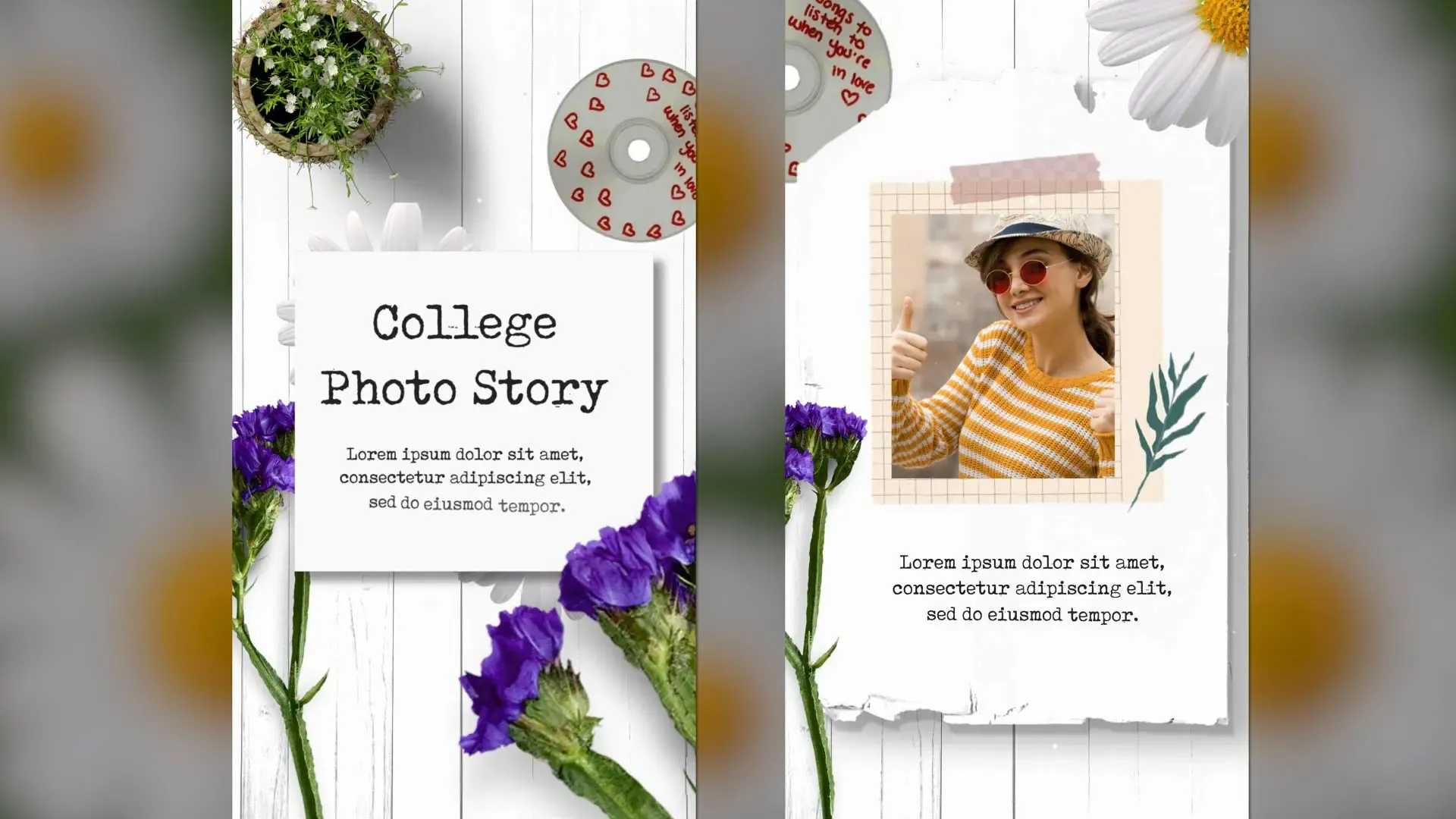 College Memoirs Vintage Instagram Story Template